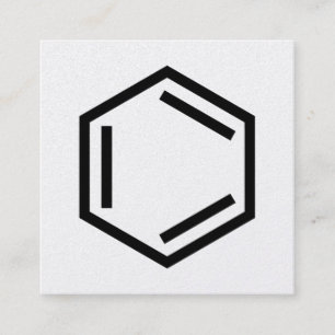 BENZENE RING SYMBOL SQUARE BUSINESS CARD