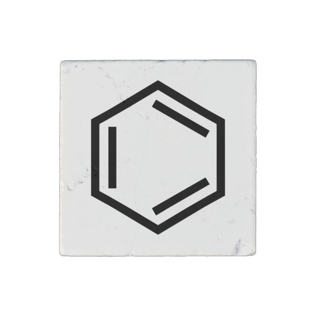 BENZENE RING SYMBOL STONE MAGNET (Front)