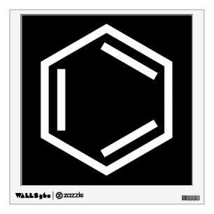BENZENE RING SYMBOL WALL DECAL