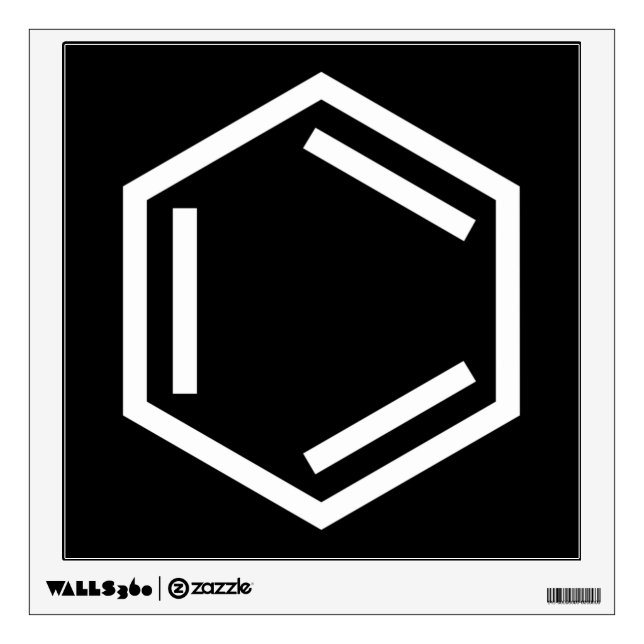BENZENE RING SYMBOL WALL DECAL (Front)