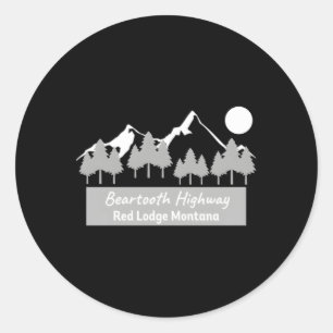 Beooth Highway Red Lodge Montana Classic Round Sticker