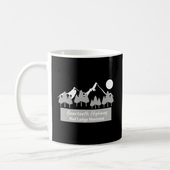 Beooth Highway Red Lodge Montana Coffee Mug (Left)