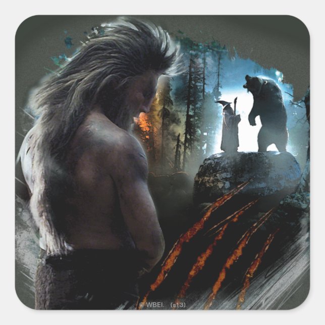 BEORN™ And Gandalf Graphic Square Sticker (Front)