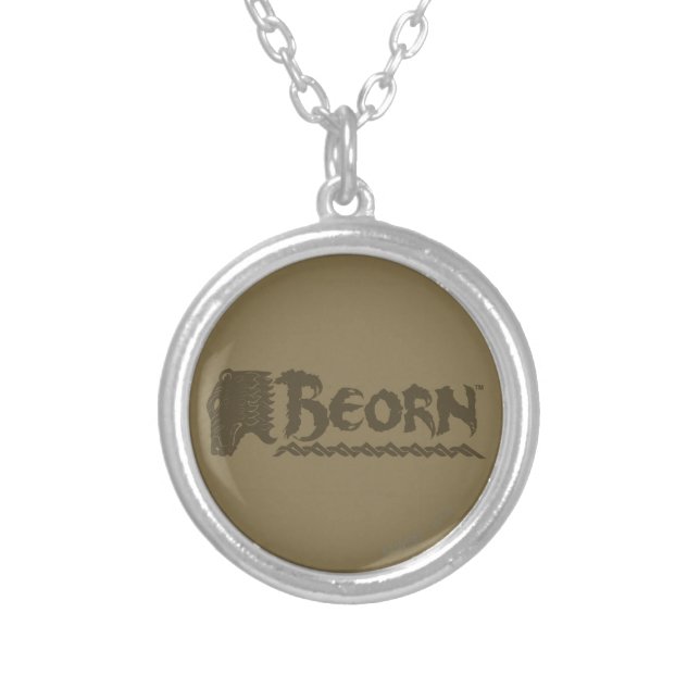 BEORN™ Bear Head Name Silver Plated Necklace (Front)