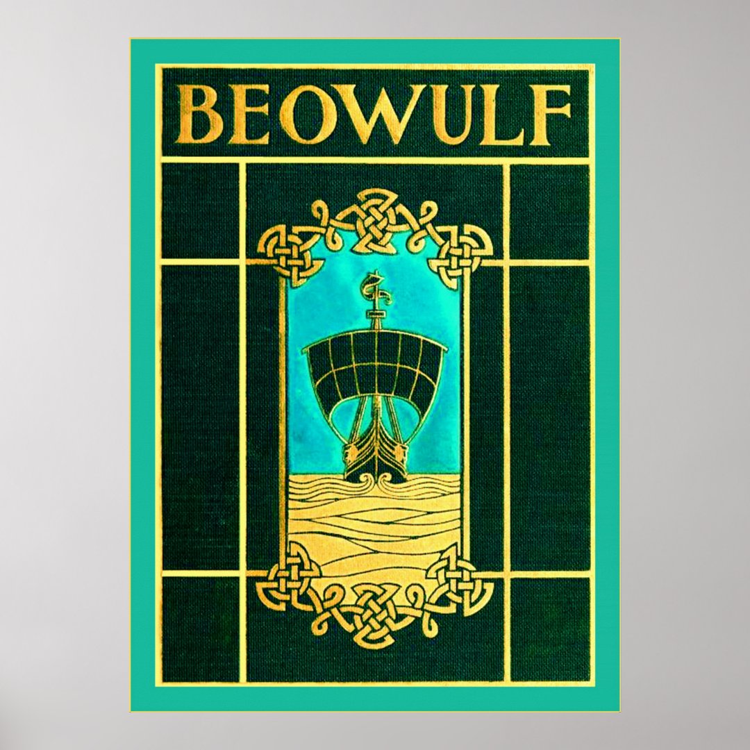 Beowulf ~ Vintage Book Cover Poster | Zazzle