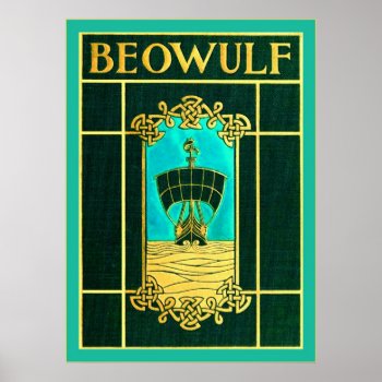 Beowulf ~ Vintage Book Cover Poster by VintageFactory at Zazzle