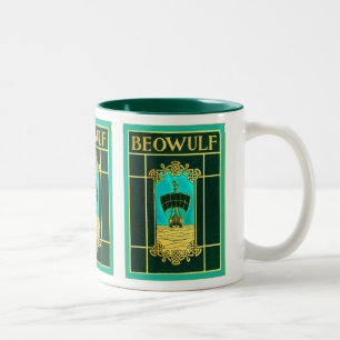 Beowulf ~ Vintage Book Cover Two-Tone Coffee Mug