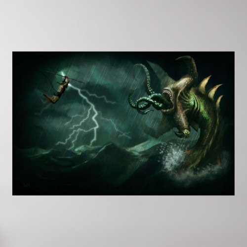 Beowulf vs the Jormungandr Poster