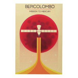 BepiColombo mission to mercury Wood Wall Art