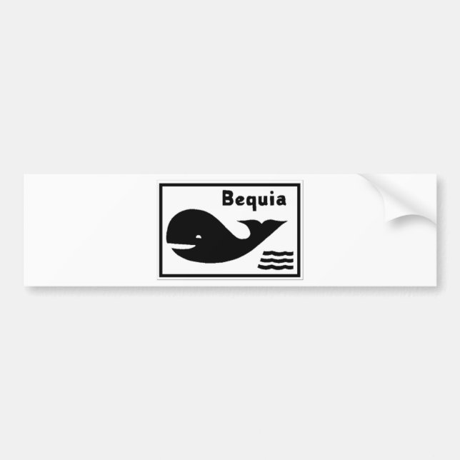 Bequia Flag Bumper Sticker (Front)