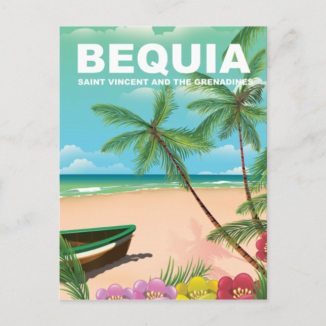 Bequia Island in Saint Vincent and the Grenadines Postcard (Front)
