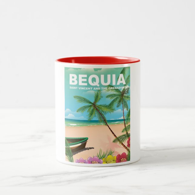 Bequia Island in Saint Vincent and the Grenadines Two-Tone Coffee Mug (Center)