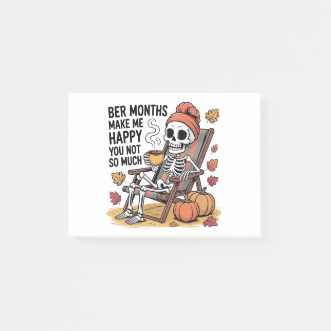 Ber Months Make Me Happy You Not So Much Xmas Post-it Notes (Front)