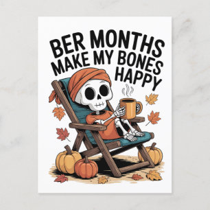 Ber Months Make My Bones Happy Christmas  Invitation Postcard