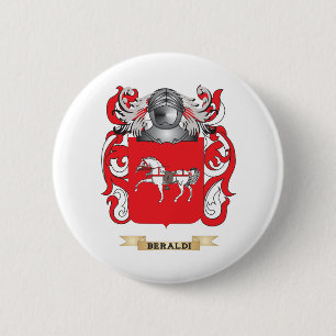 Beraldi Coat of Arms (Family Crest) Pinback Button