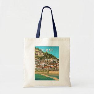 Berat Albania Travel Art Vintage Tote Bag
