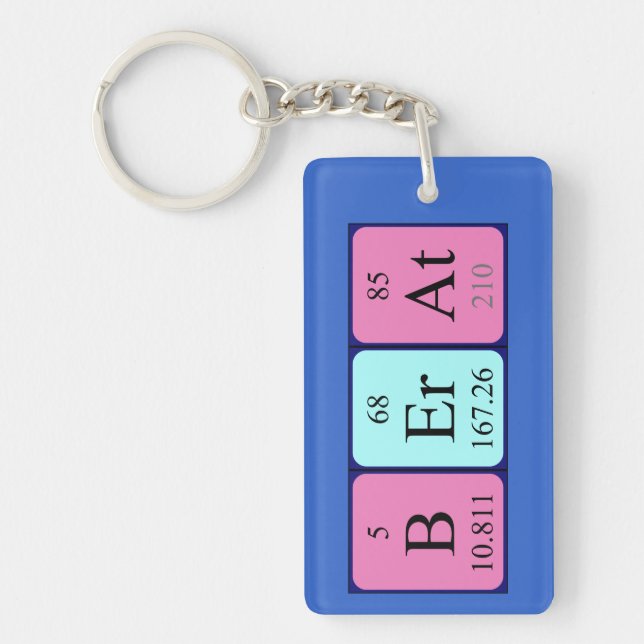 Berat periodic table name keyring (Front)