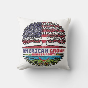 Berber Amazigh US American USA United States Tree Throw Pillow