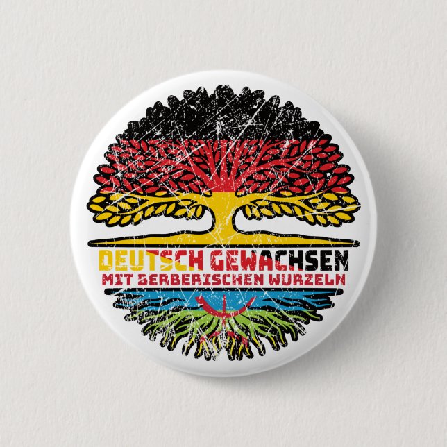 Berber Berberisch Deutsch Deutschland Baum Wurzel Button (Front)