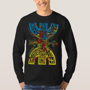 Berber Flag With Yaz Amazigh Symbol Proud Tamazigh T-Shirt