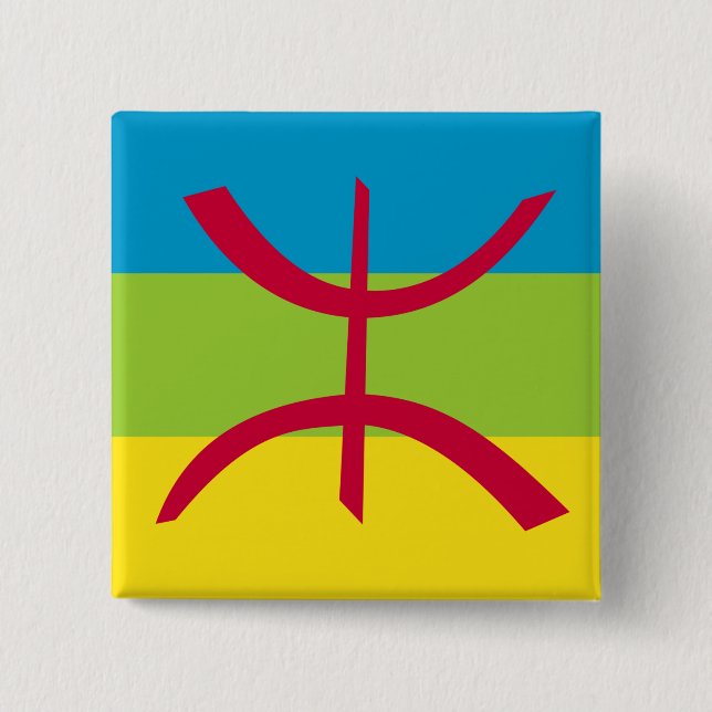 Berber Kabyle Berbers Amazigh Flag Pin Badge (Front)