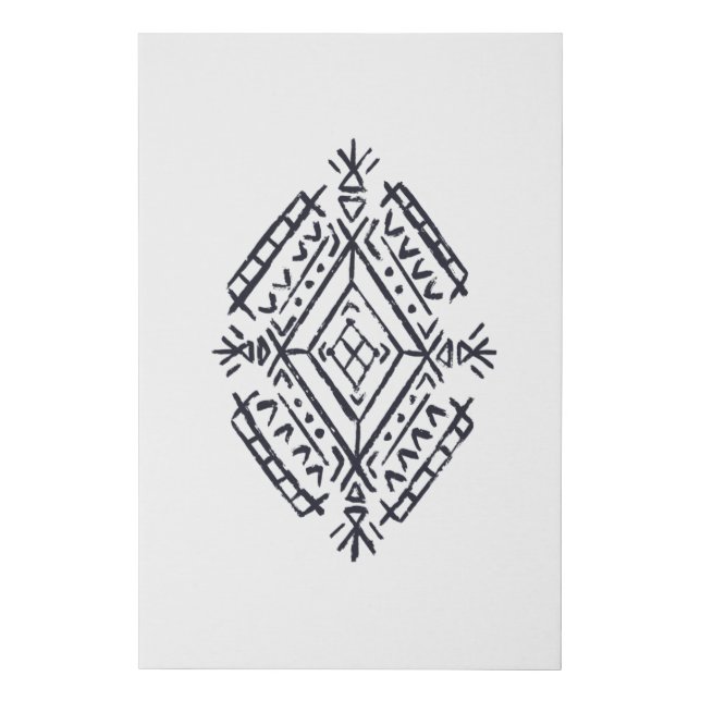 Berber motif faux canvas print (Front)