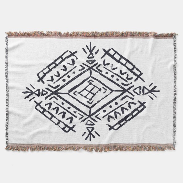 BERBER MOTIF THROW BLANKET (Front)
