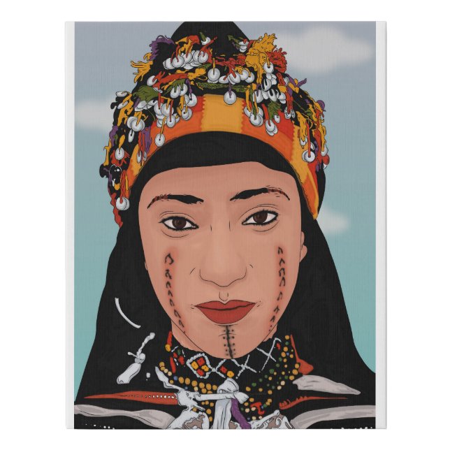 Berber Woman Portrait – Cultural Wall Art Decor (Front)