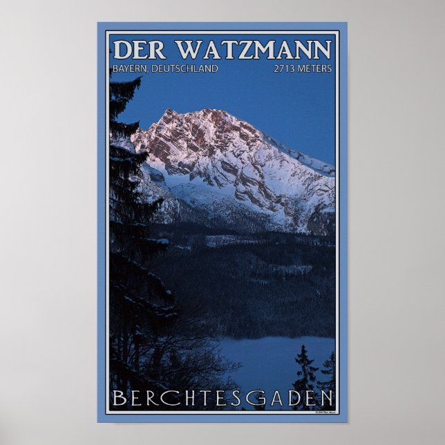 Berchtesgaden - Early Morning Watzmann Poster (Front)
