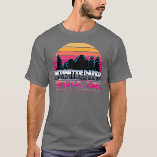 Berchtesgaden National Park with GPS Location 80s  T_Shirt