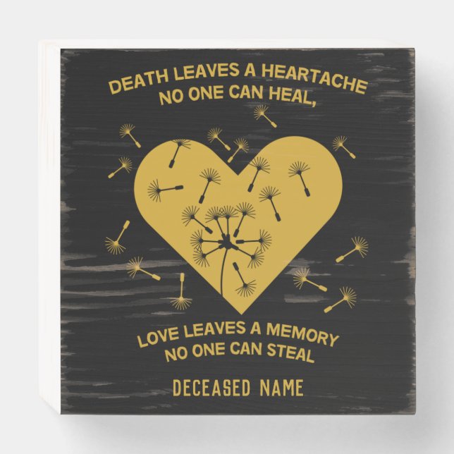 bereavement And Loss Wooden Box Sign (Front Horizontal)