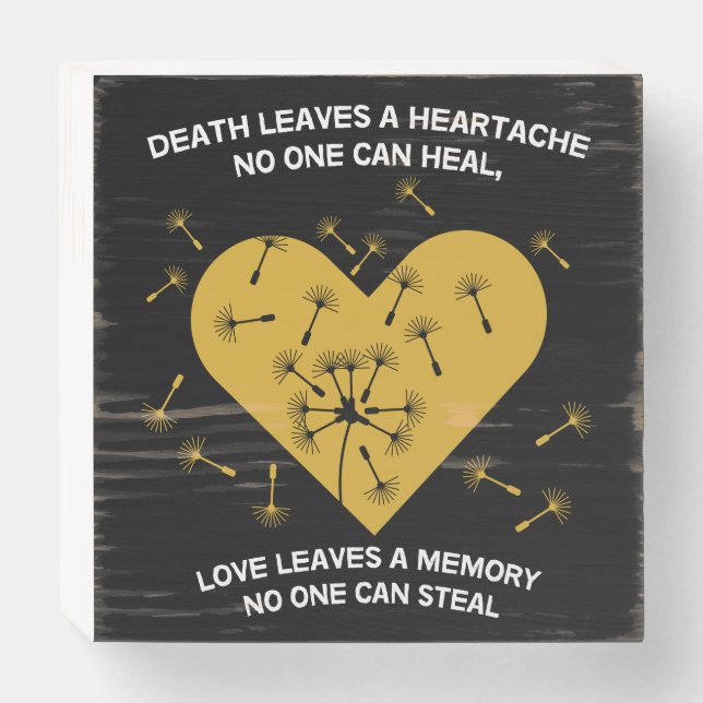 bereavement And Loss Wooden Box Sign (Front Horizontal)