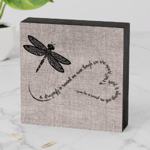 Bereavement Dragonfly To Remind Me Wooden Box Sign