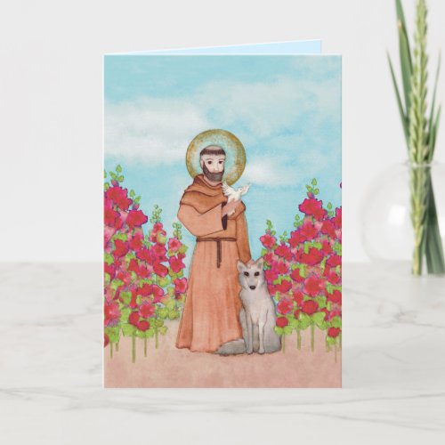 Bereavement Loss of Pet St Francis Personalized Card