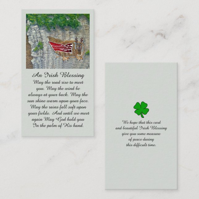 Bereavement Memorial Sympathy Card (Front/Back)