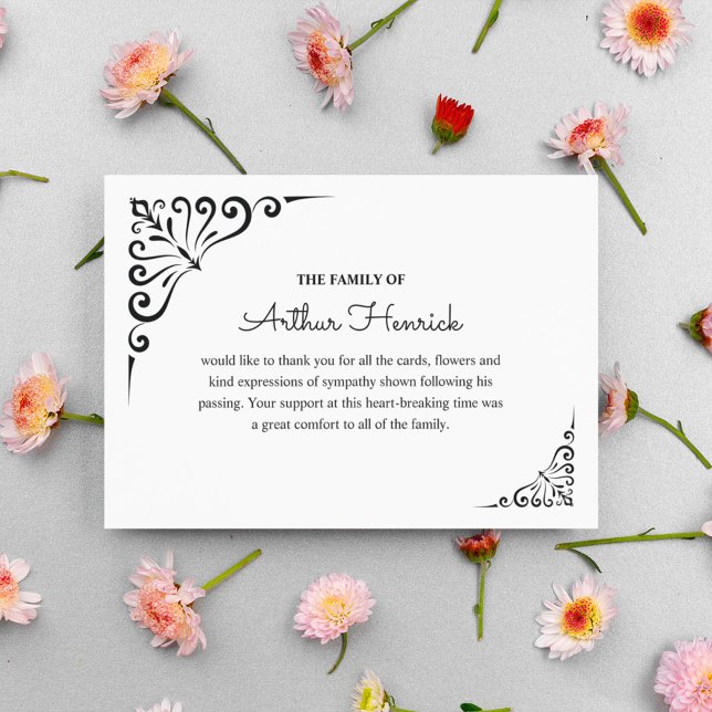 Bereavement Sympathy Funeral Thank You Note (Creator Uploaded)