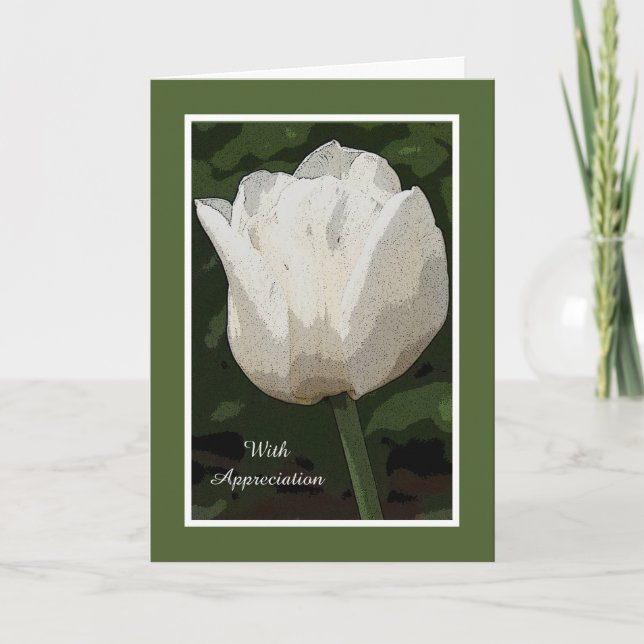 Bereavement Sympathy Thank You Card -- Tulip (Front)