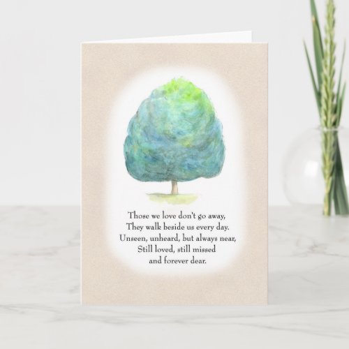 Bereavement Sympathy those we love dont go away Card