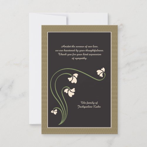 Bereavement Thank You Card