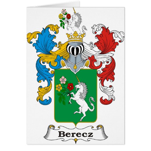 Berecz Family Hungarian Coat of Arms (Front)