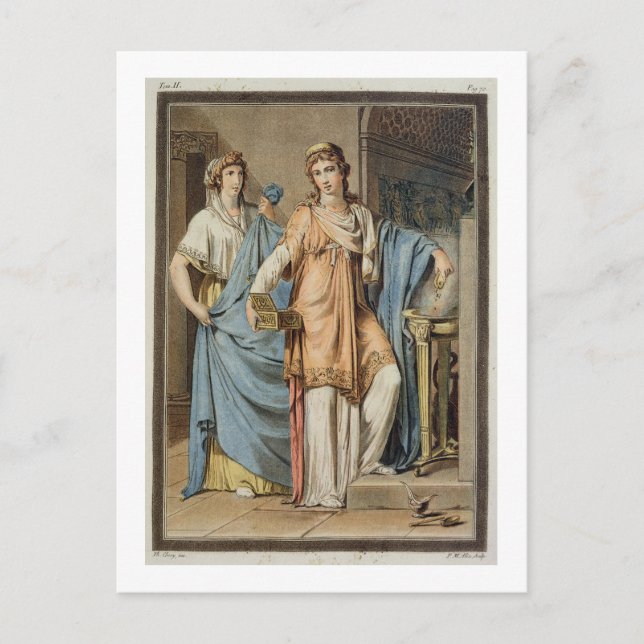 Berenice, costume for 'Berenice' by Jean Racine, f Postcard (Front)