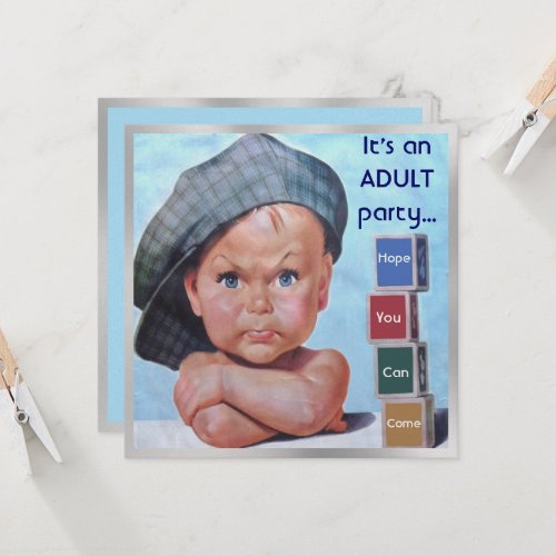 Beret Baby Invitation