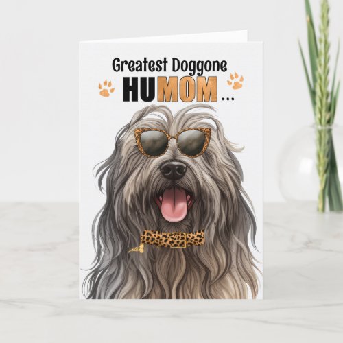 Bergamasco Dog Greatest HuMOM Mothers Day Holiday Card