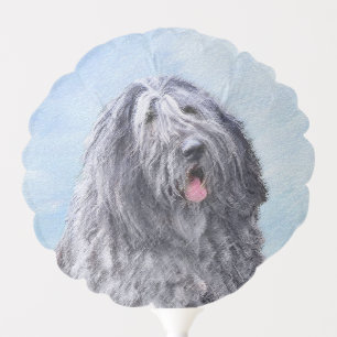 Bergamasco Sheepdog Painting - Cute Original Dog A Balloon
