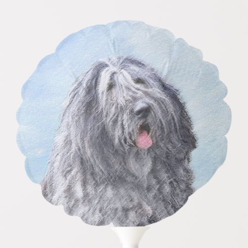 Bergamasco Sheepdog Painting _ Cute Original Dog A Balloon