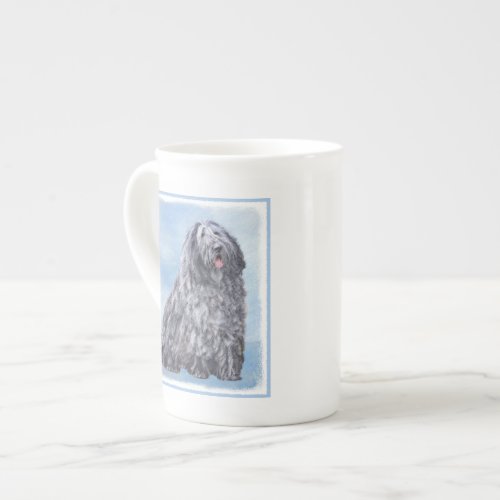 Bergamasco Sheepdog Painting _ Cute Original Dog A Bone China Mug