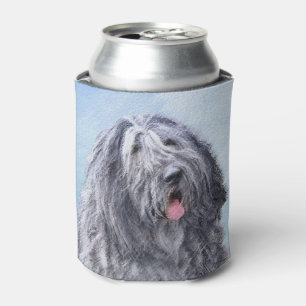 Bergamasco Sheepdog Painting - Cute Original Dog A Can Cooler