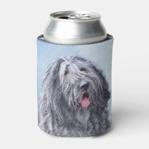 Bergamasco Sheepdog Painting _ Cute Original Dog A Can Cooler