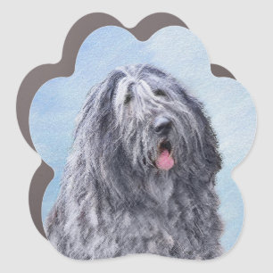 Bergamasco Sheepdog Painting - Cute Original Dog A Car Magnet