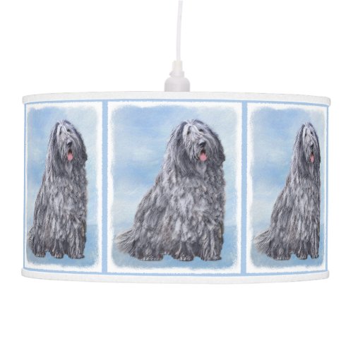 Bergamasco Sheepdog Painting _ Cute Original Dog A Ceiling Lamp